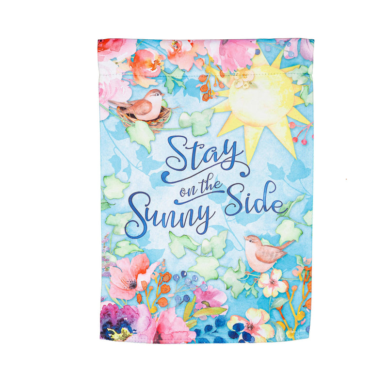 Stay on the Sunny Side Garden Suede Flag,14s10162