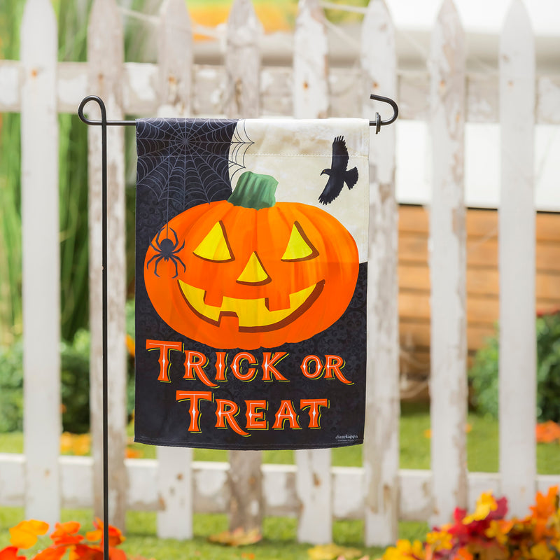 Trick or Treat Jack-o-Lantern Garden Suede Flag,14s10428