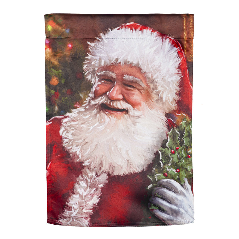 Santa's Portrait Garden Suede Flag,14s10604