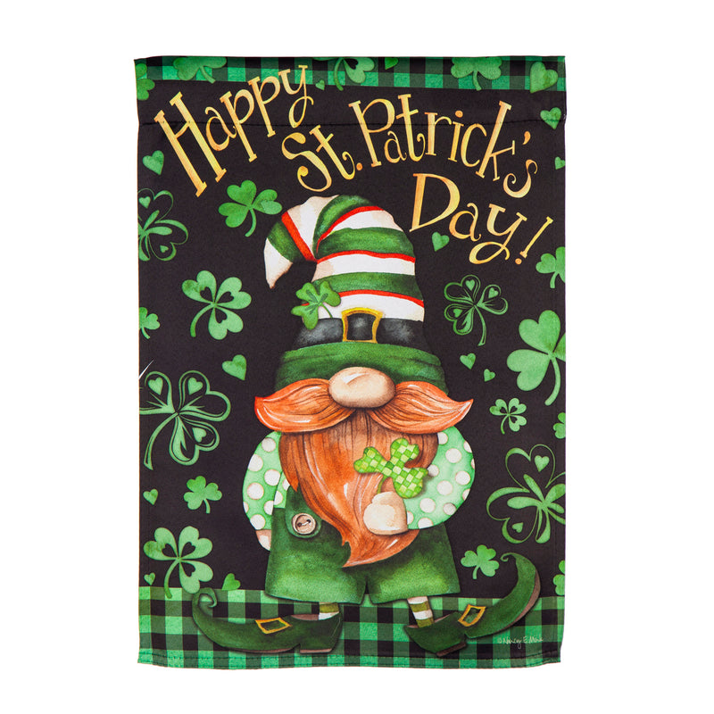 Lucky Gnome Garden Suede Flag,14s10650