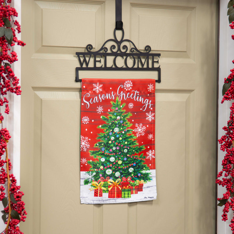 Seasons Greeting Trees Suede Garden Flag,14s10816