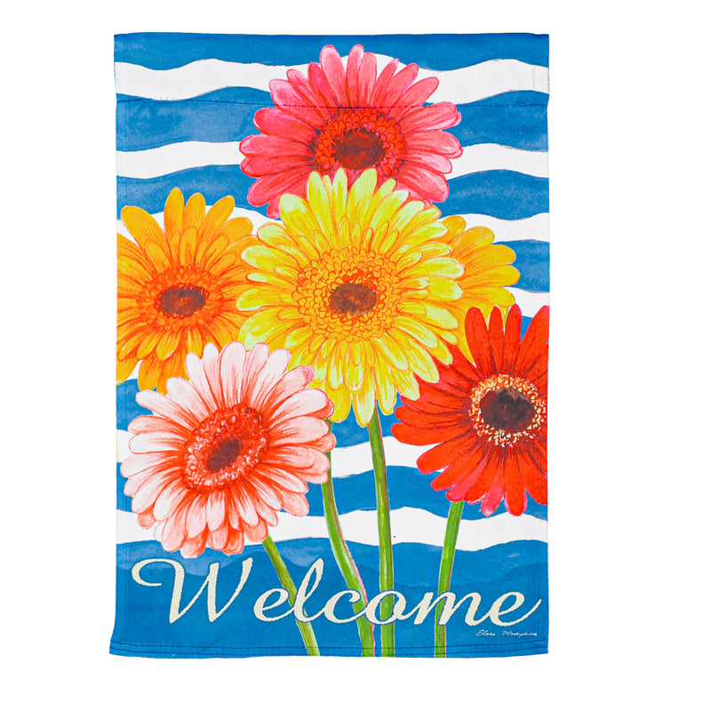 Spring Gerbera Bouquet Garden Suede Flag,14s10851