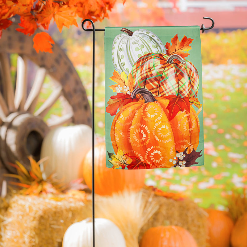 Painted Fall Pumpkins Garden Suede Flag,14s11065