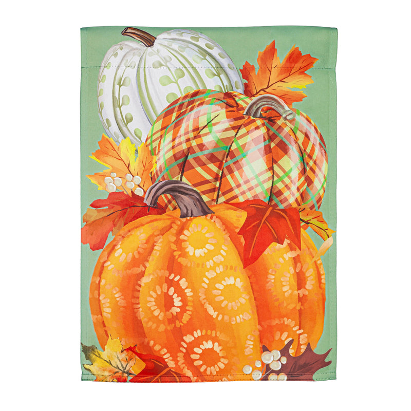 Painted Fall Pumpkins Garden Suede Flag,14s11065