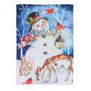 Sweet Snowman and Friends Suede Garden Flag,14s11121