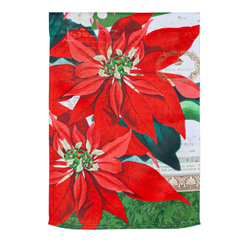 Elegant Poinsettia Suede Garden Flag,14s11124