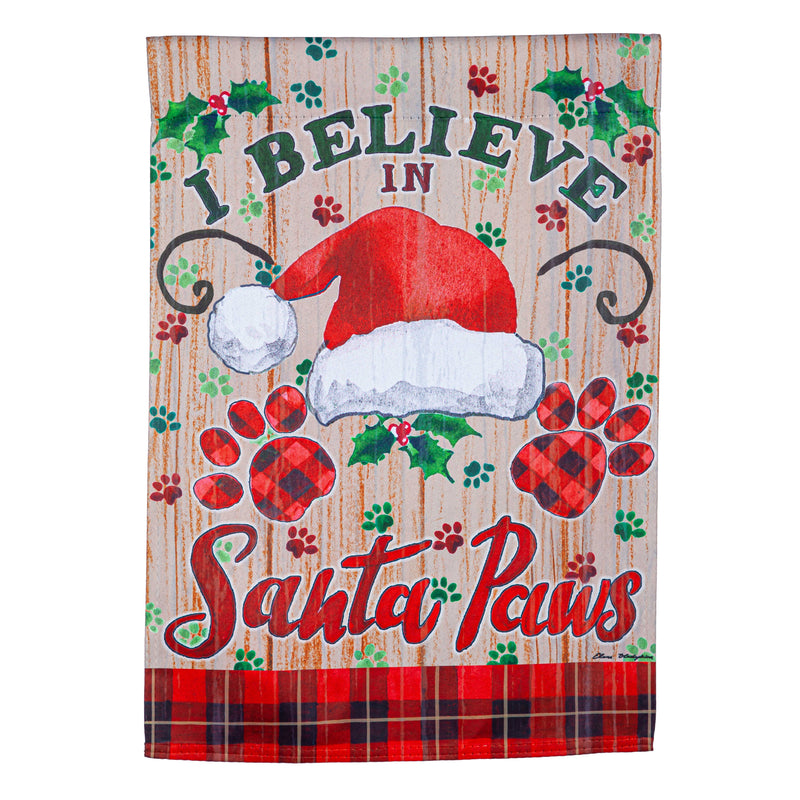 Santa Paws Suede Garden Flag,14s11135