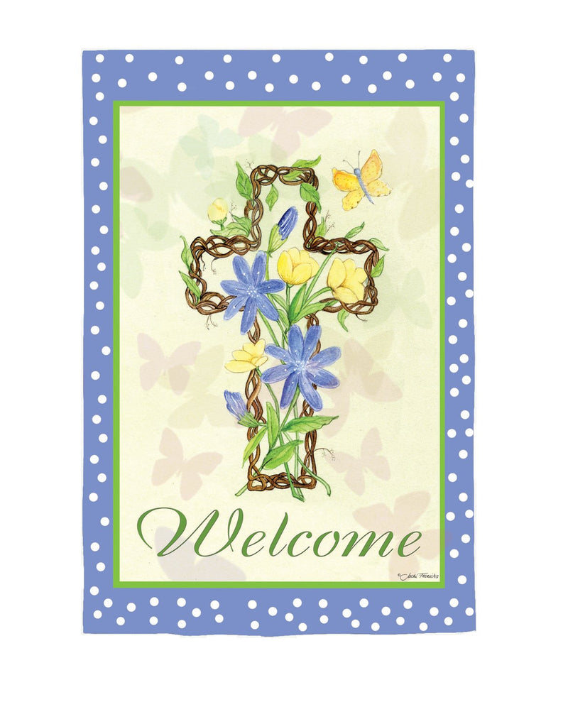 Easter Welcome Suede Garden Flag,14s11266