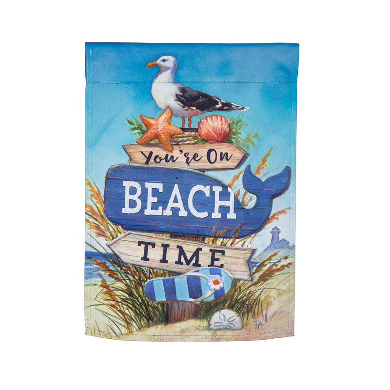 You're on Beach Time Suede Garden Flag,14s11286