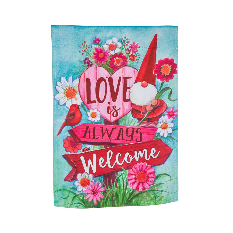 Love is Always Welcome Suede Garden Flag,14s11287