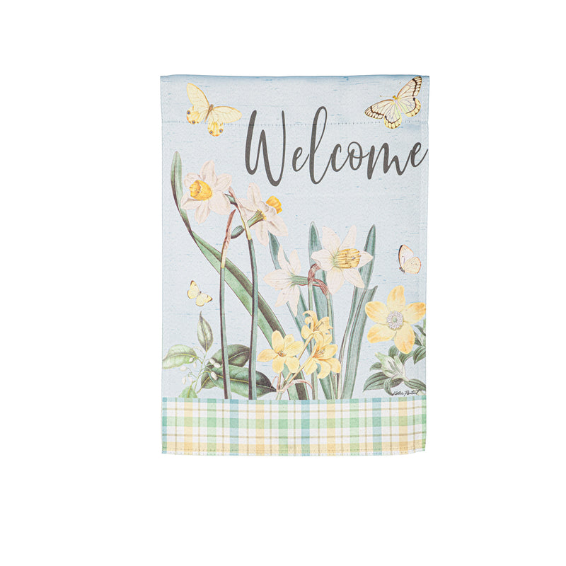 Citron Curiosities Welcome Suede Garden Flag,14s11367