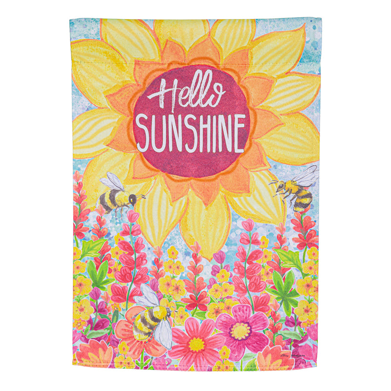 Hello Sunshine Suede Garden Flag,14s11720