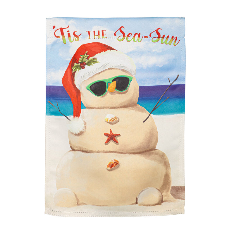 Sand Snowman Suede Garden Flag,14s11722