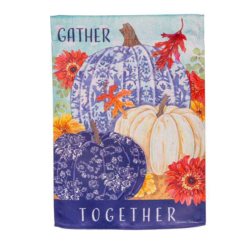 Changing Seasons Pumpkins Suede Garden Flag,14s11758