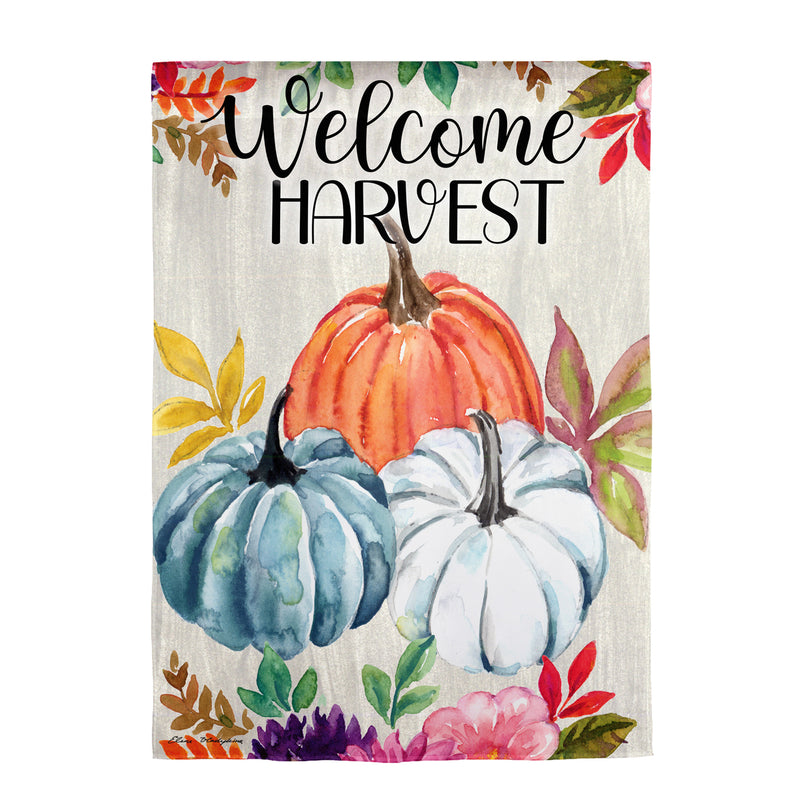 Welcome Harvest Suede Garden Flag,14s11902