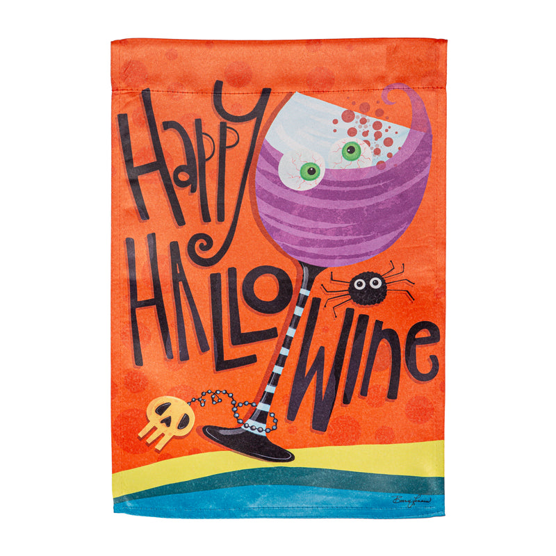 Happy Hallowine Suede Garden Flag,14s11912