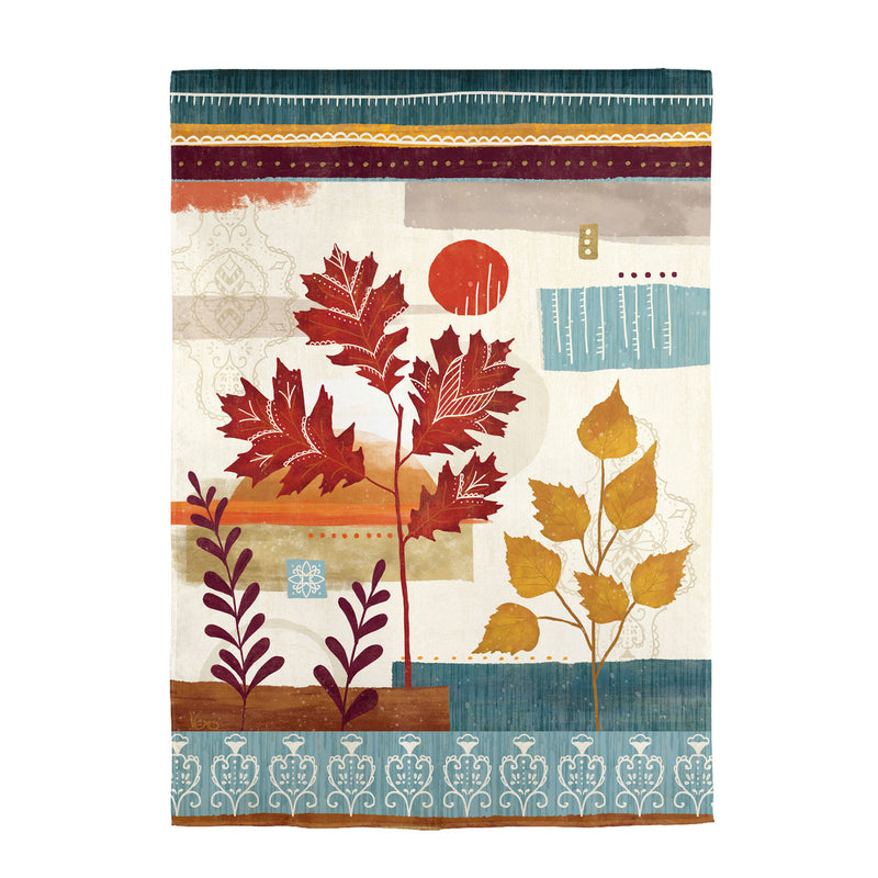 Fall Leaves Suede Garden Flag,14s11927