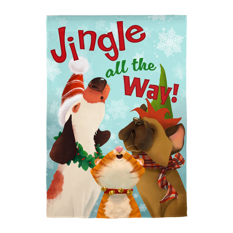 Jingle All the Way Suede Garden Flag,14s12177