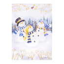 Happy Snowmen Trio Suede Garden Flag,14s12180