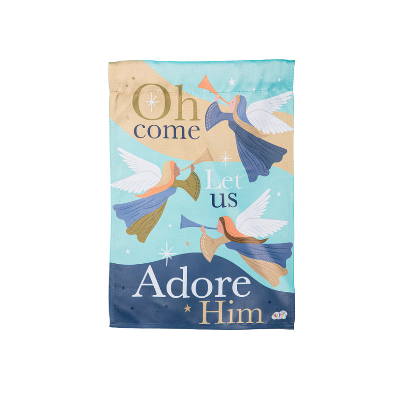 Oh Come Let Us Adore Him Suede Garden Flag,14s12214