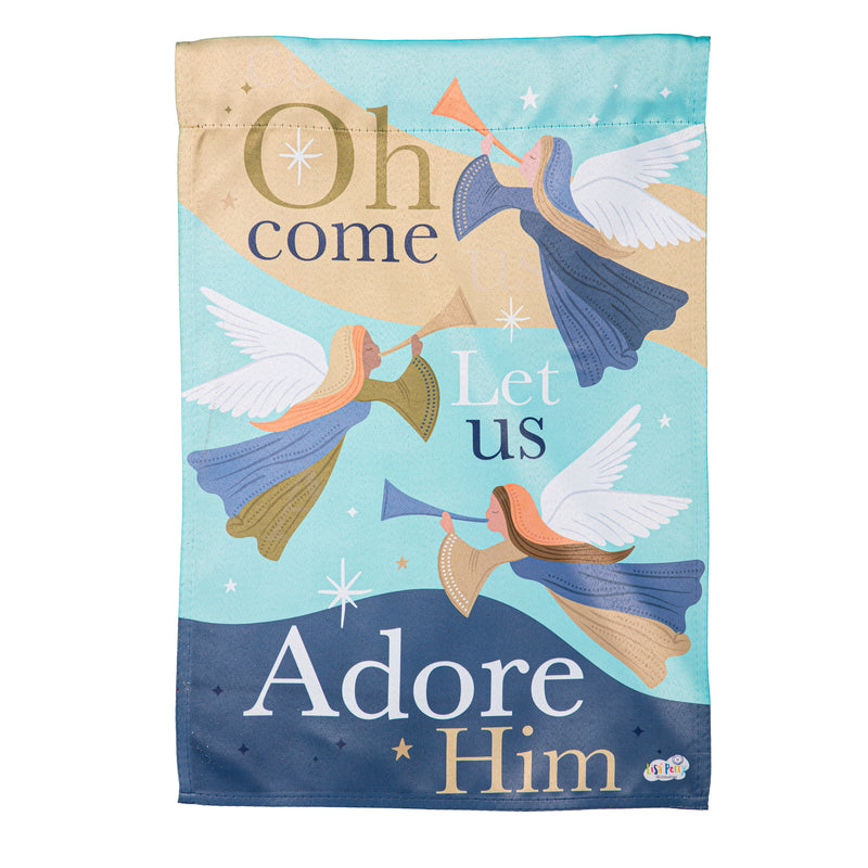 Oh Come Let Us Adore Him Suede Garden Flag,14s12214