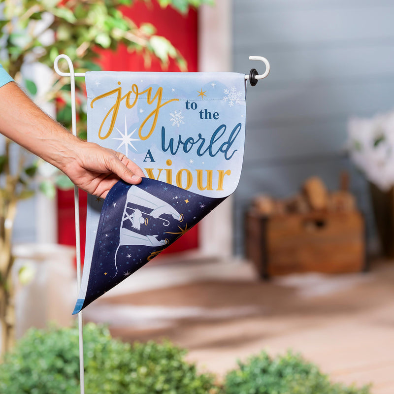 Joy to the World Reversible Suede Garden Flag,14s12216fb