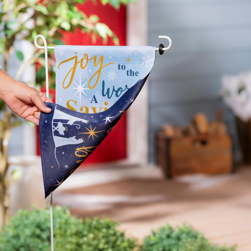 Joy to the World Reversible Suede Garden Flag,14s12216fb