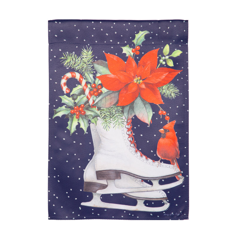 Winter Skates Suede Garden Flag,14s12403