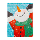 Happy Snowman Suede Garden Flag,14s12509