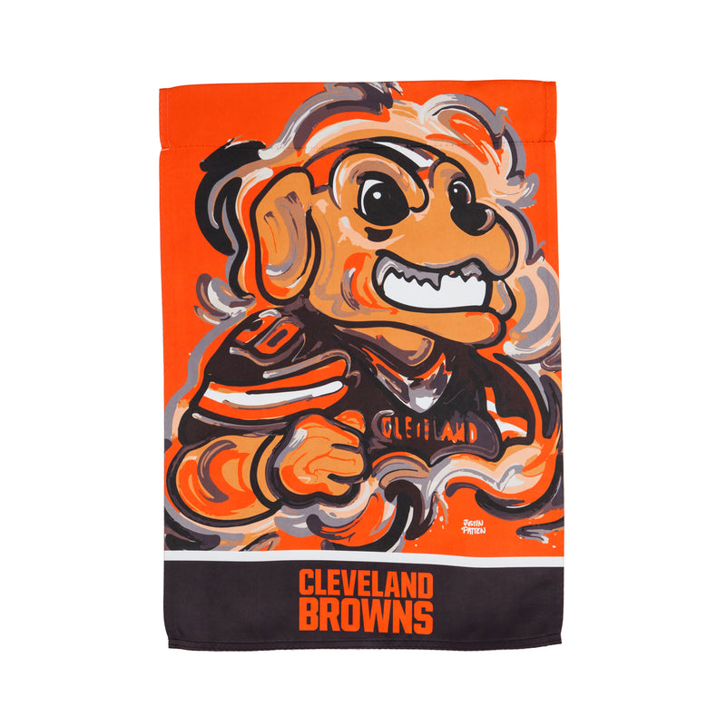 Evergreen Flag,Cleveland Browns, Suede GDN Justin Patten,12.5x18x0.1 Inches