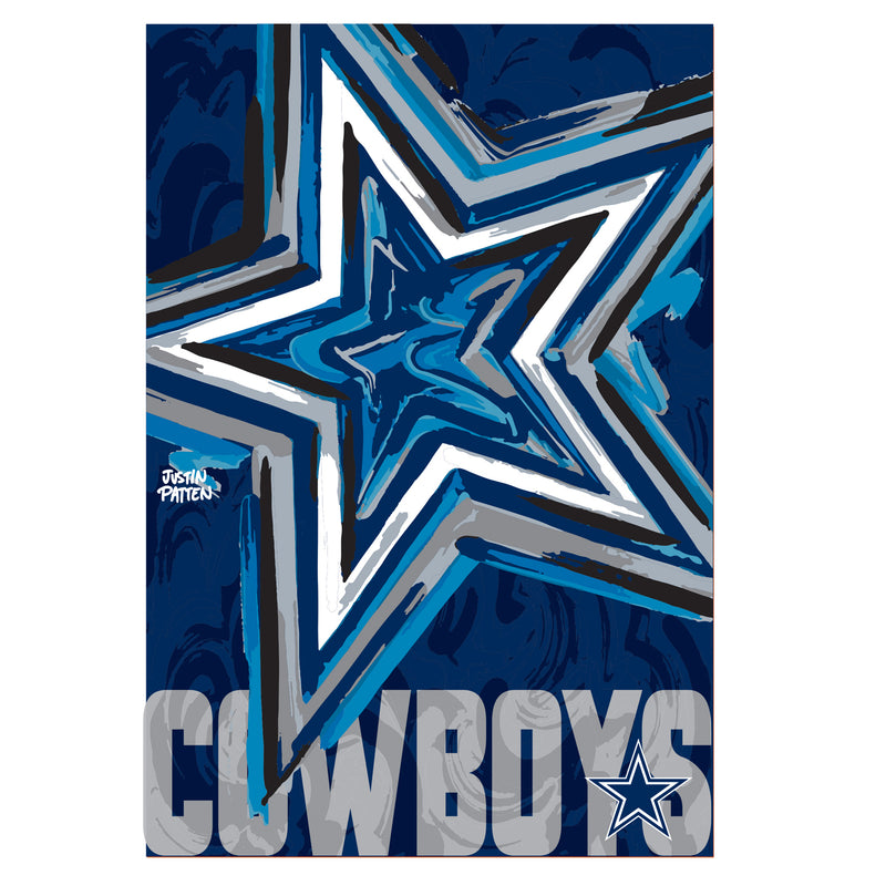 Dallas Cowboys, Suede GDN, Justin Patten Logo,12.5"X18"X0.1"
