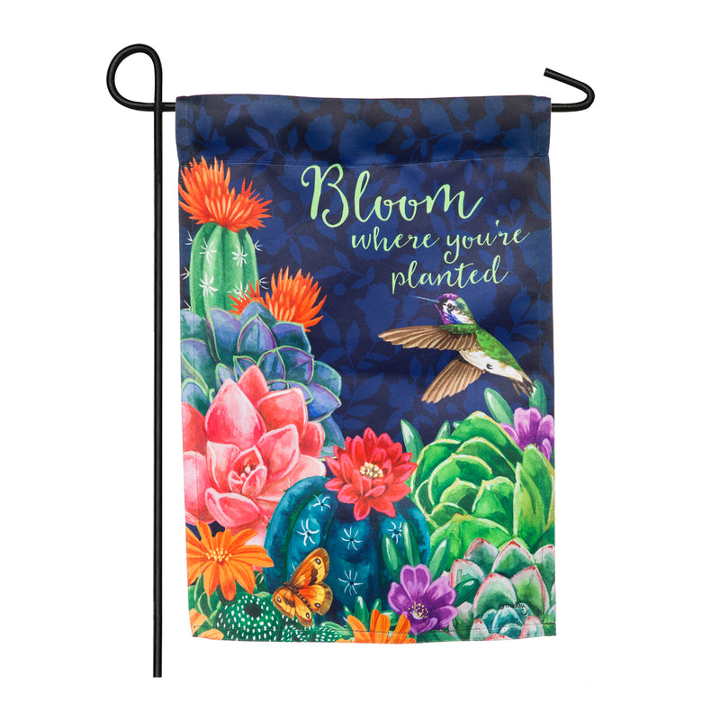 Bloom Where You're Planted Garden Suede Flag,14s8364