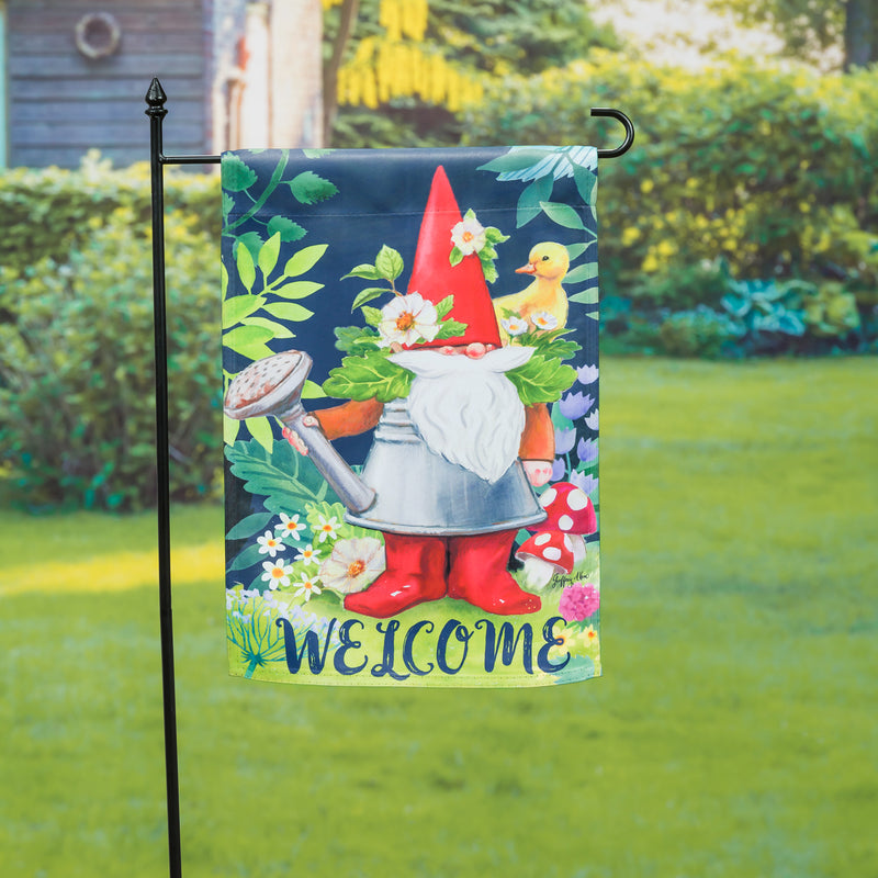 Gnomes in the Garden Garden Suede Flag,14s9020fb