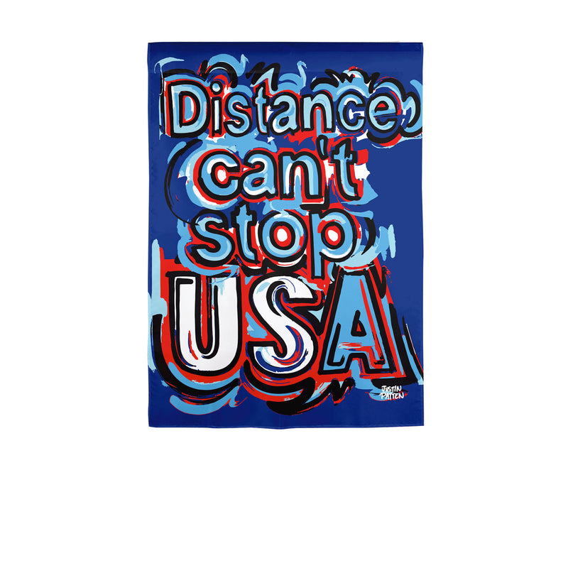 Distance Can't Stop the USA Garden Suede Flag,14s9883