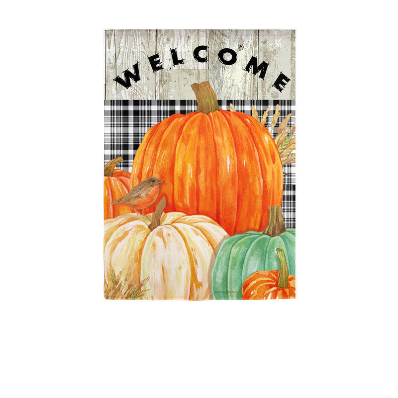 Fresh Pumpkins Garden Suede Flag,14s9909