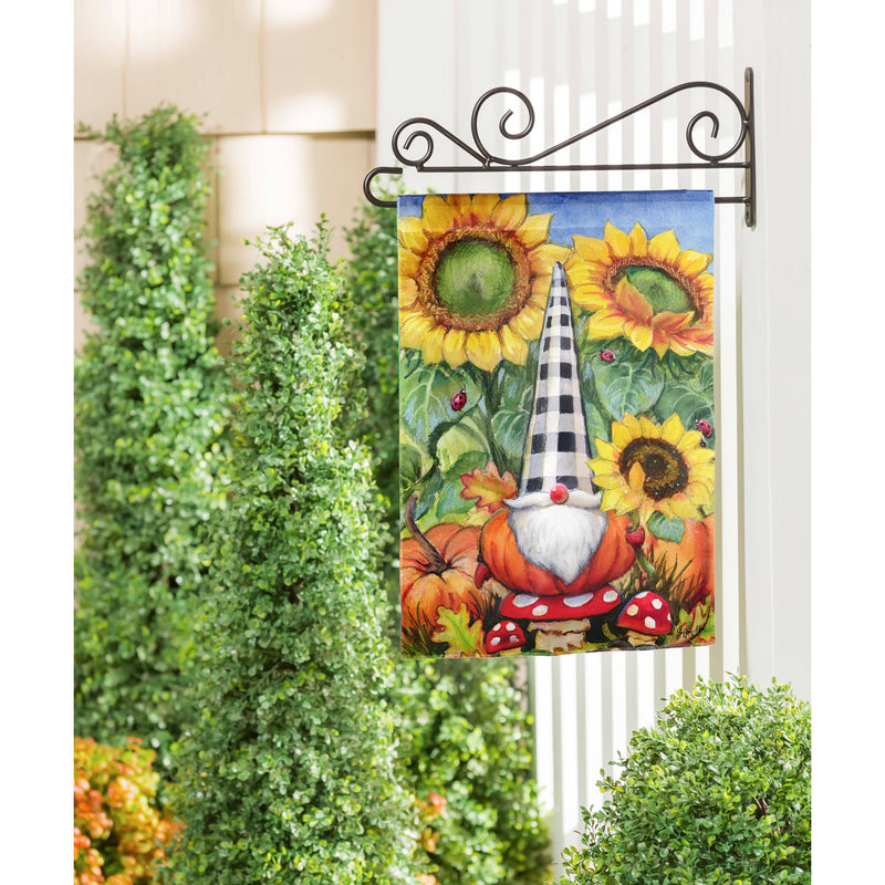 Pumpkin Gnome Garden Suede Flag,14s9918