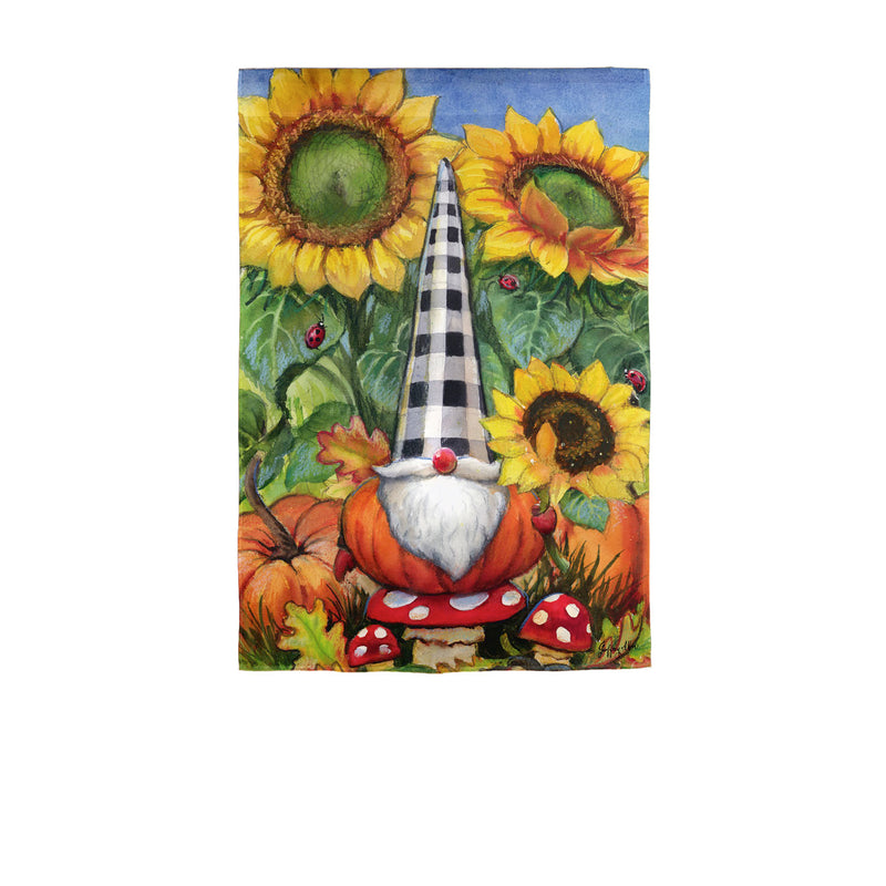 Pumpkin Gnome Garden Suede Flag,14s9918