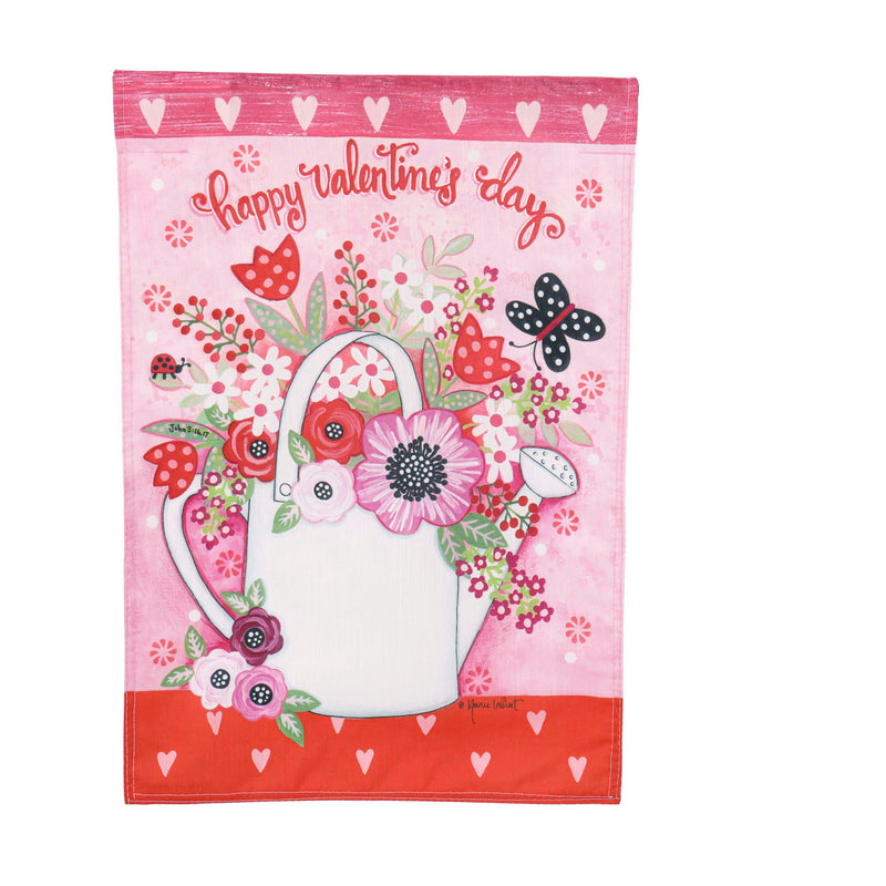 Valentine's Watering Can Garden Strie Flag,14t10255