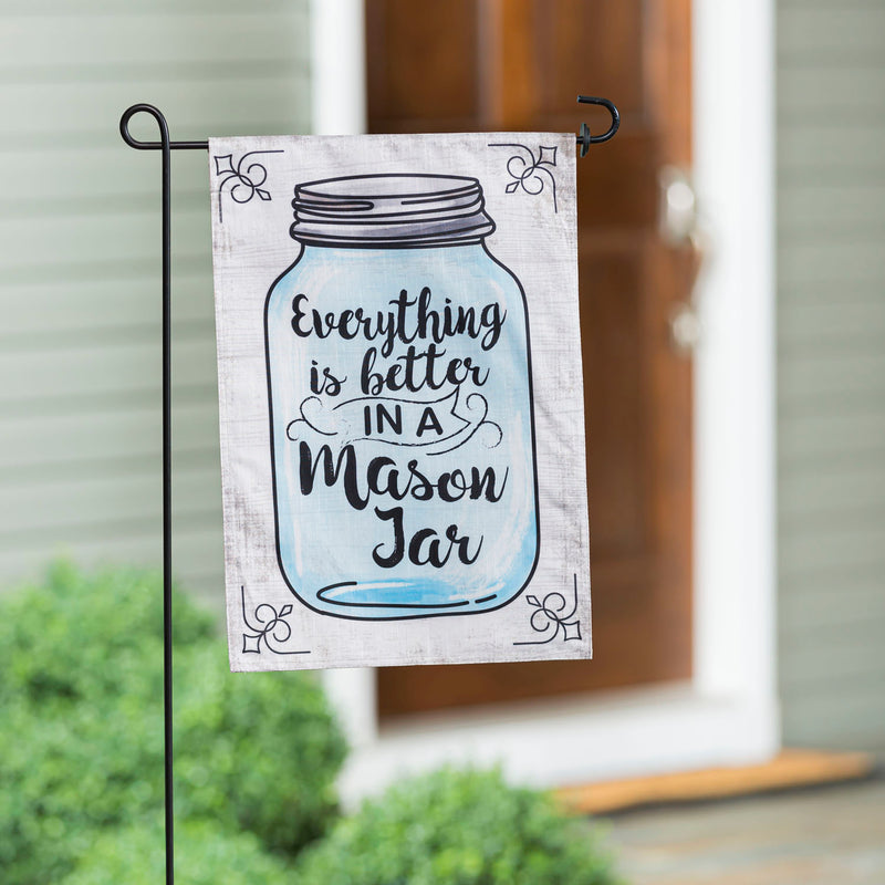 Better in a Mason Jar Garden Strie Flag,14t10322