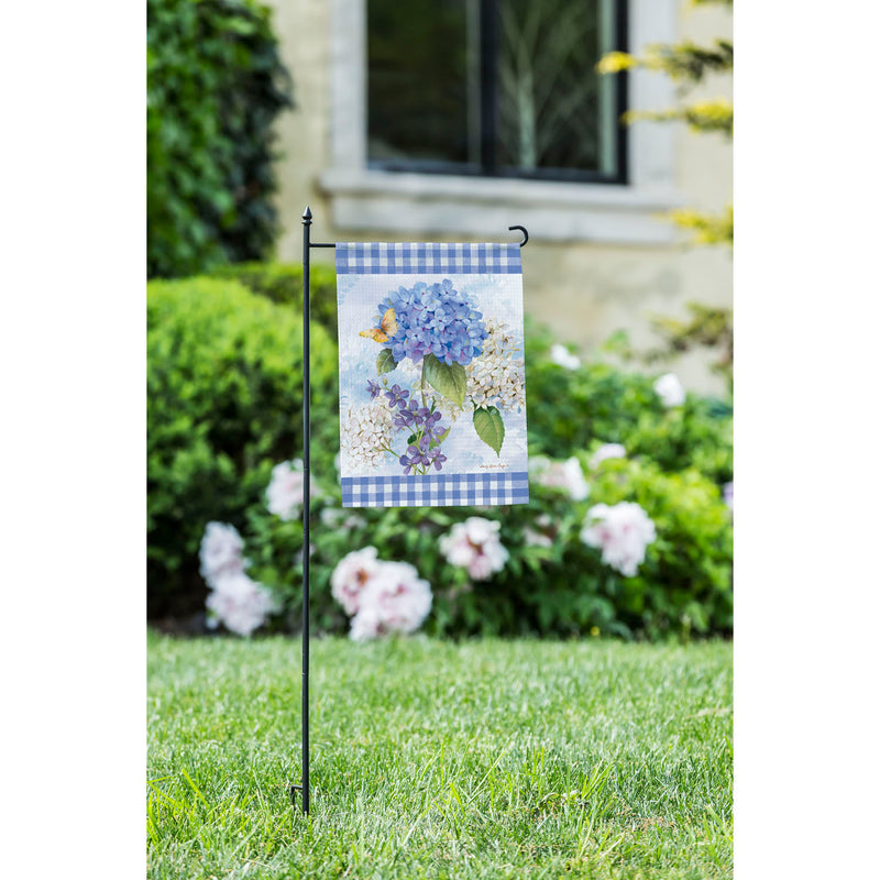 Blue Hydrangea Garden Waffle Flag,14w10260