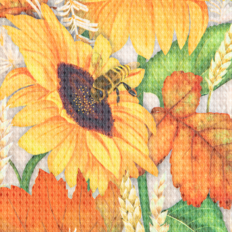 Autumn Sunflowers Garden Waffle Flag,14w11003