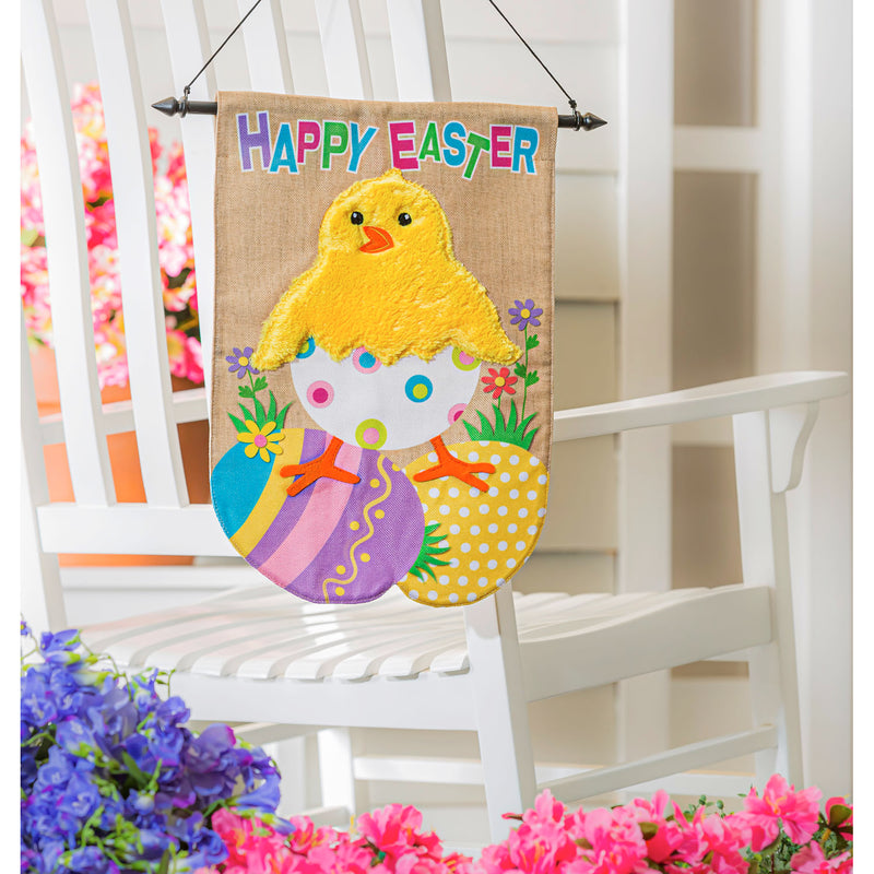 Easter Chick Garden Burlap Flag,14b9521