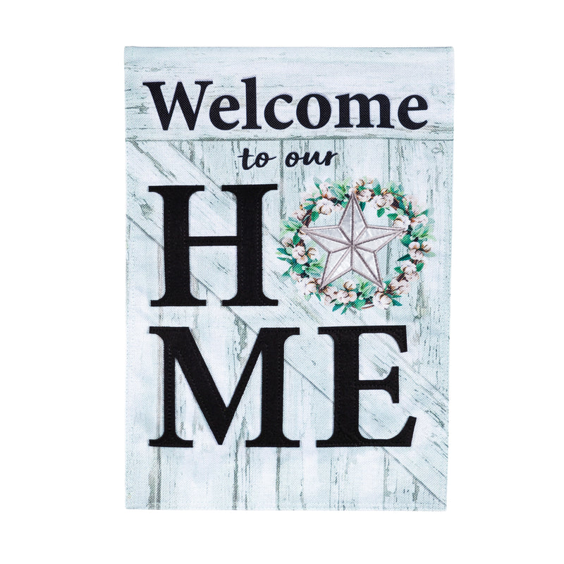 Country Star HOME Garden Burlap Flag,14b9685