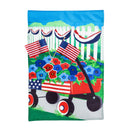 Stars and Stripes Wagon Garden Burlap Flag,14b9870