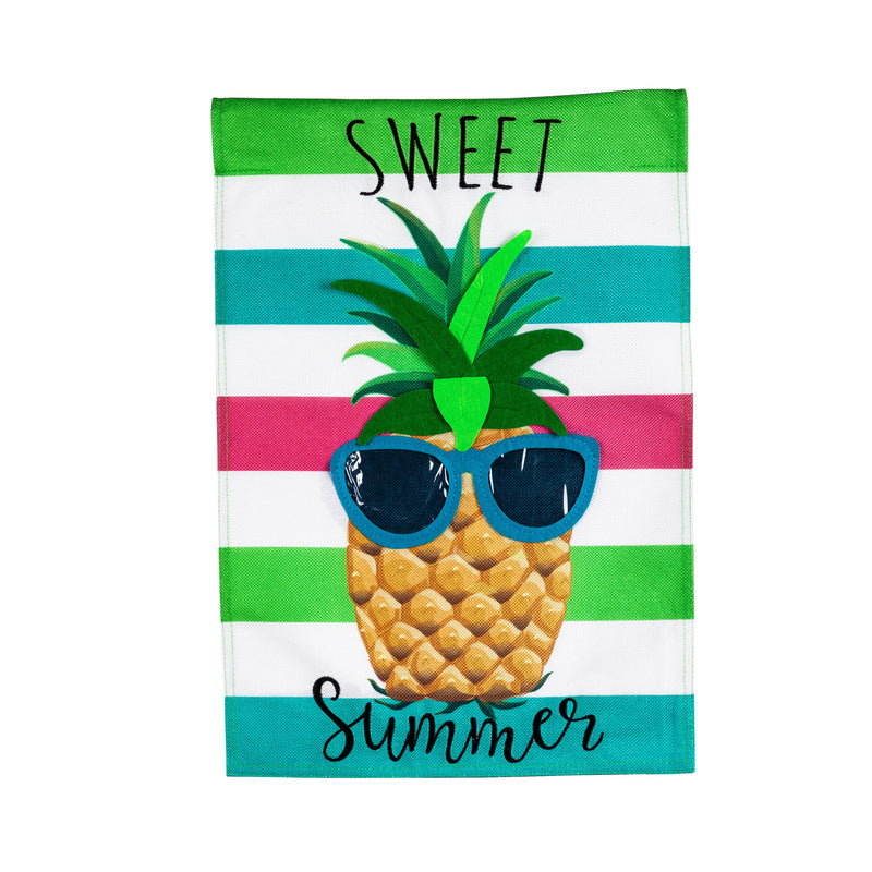 Sweet Summer Pineapple Garden Burlap Flag,14b9885