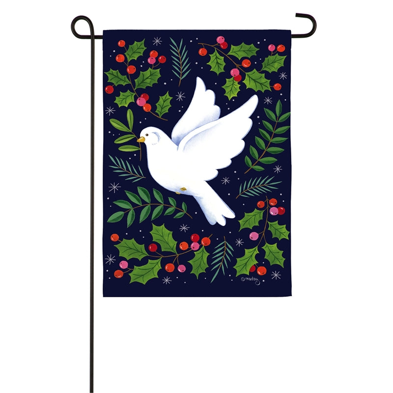 Peace Dove Garden Textured Suede Flag,14es9243