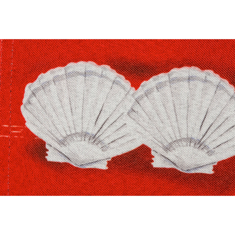 Patriotic Seashells Garden Linen Flag,14l8508