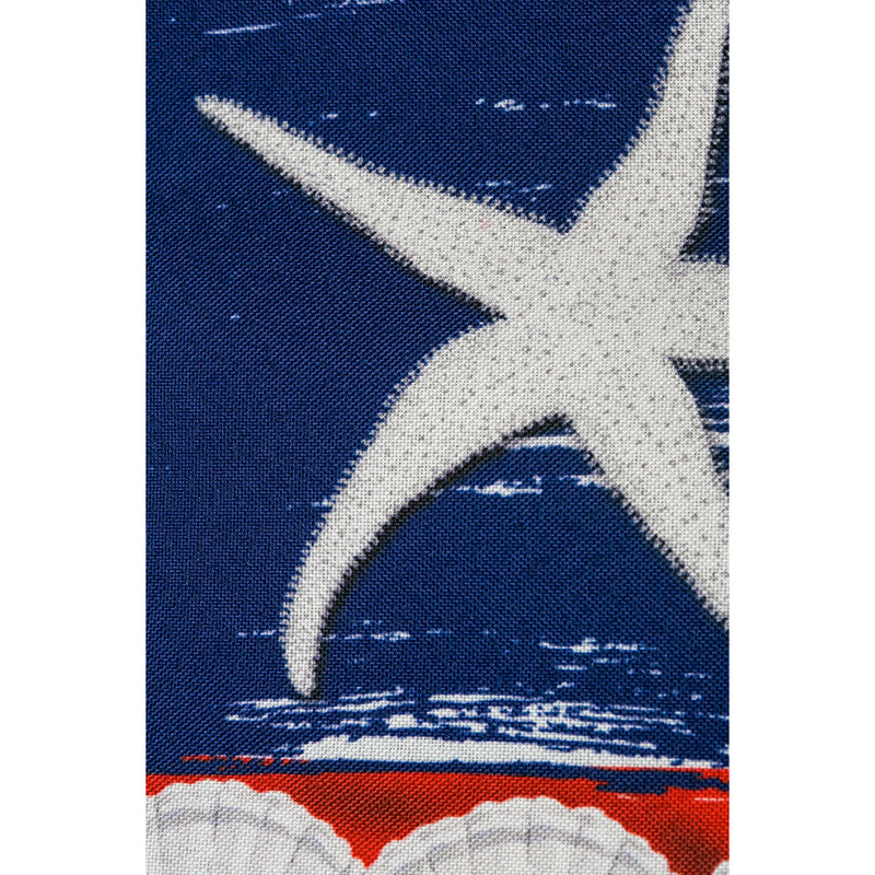 Patriotic Seashells Garden Linen Flag,14l8508