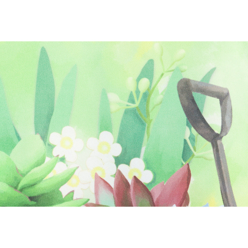 Galvanized Wagon with Succulents Garden Linen Flag,14l8897bl