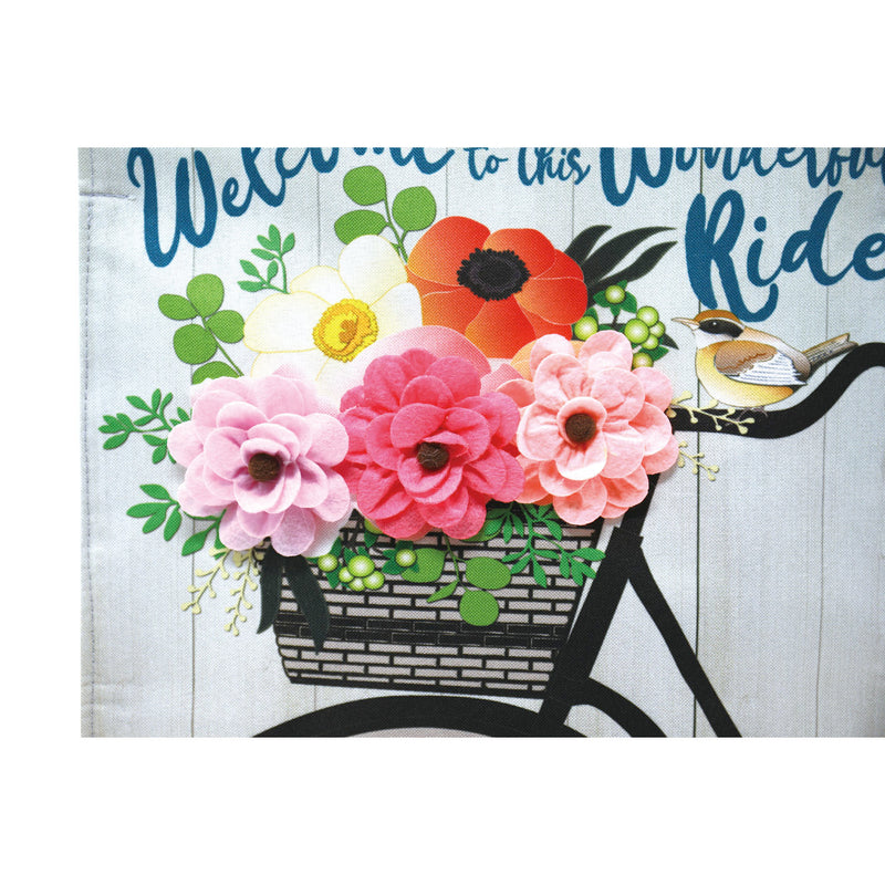 Wonderful Ride Garden Linen Flag,14l8971bl